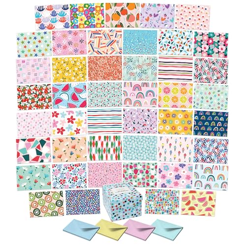 S&O Blank Cards for All Occasions in One Box Set - Blank Notecards for Handwritten Messages - All Occasion Notes Assortment Box with covers - 100 Vibrant Notecards and Envelopes Pack