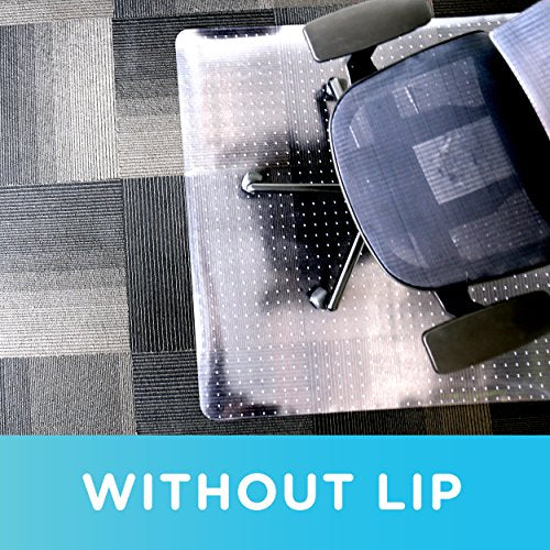Dimex Office Chair Mat for Low‑Pile Carpet – 46" x 60" Clear Desk Floor Protector with Lip, Smooth Glide PVC