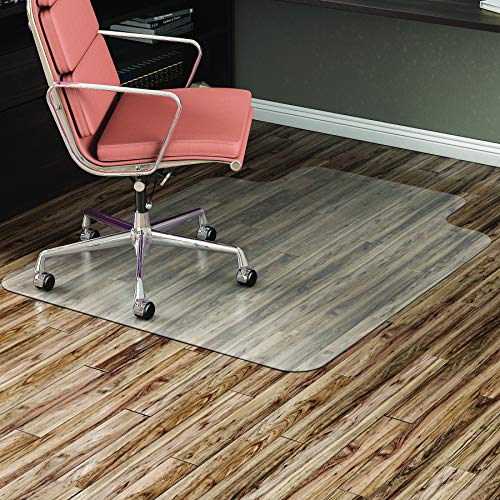 Deflecto EconoMat Plus Antimicrobial Hard Floor Chair Mat with Lip, Straight Edge, 36" x 48"