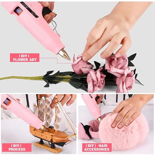 TEOYETTSF 40W Hot Melt Glue Gun with Switch for 7mm Stick Mini Indusrial Adhesive Electric Heat Temperature Repair Tool