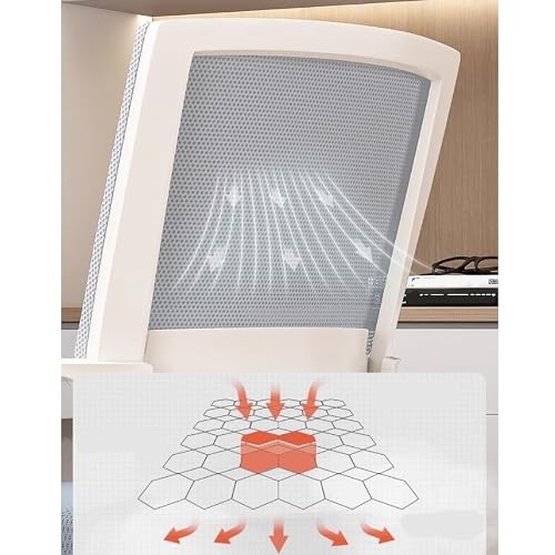 AEYSD-456 Chair Back Support Office Chair, Ergonomic Desk Chair, Middle Back Desk Chair Breathable Mesh Home Office Chair(Gris)