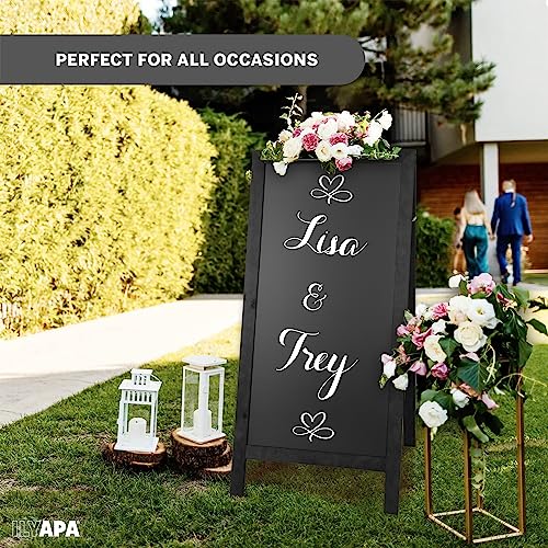 Ilyapa A Frame Chalk Board Easel Sign 27x58 in - Sandwich Signs Outdoor