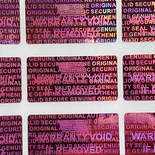 1000 Hologram Security Seal Tamper Evident Labels Stickers 15 mm x 30 mm- Dealimax Brand Color- Purple