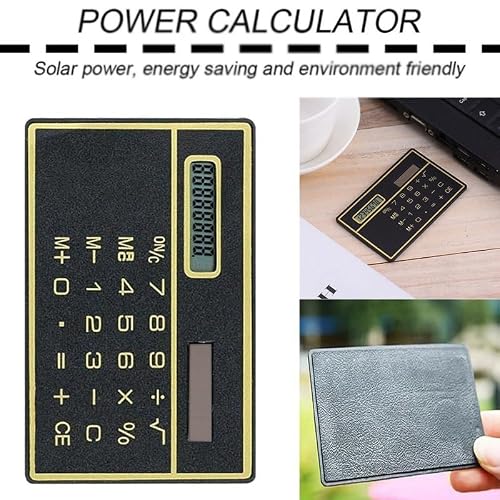 QERTYHJK Card Calculator 8-bit -Thin Solar Portable Mini