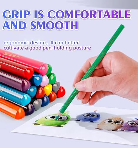 72 Colored Pencils Set, Oil-Based Professional Drawing Pencils for Artists, Adults & Beginners - Soft Core for Coloring, Portrait Sketching, Landscape Art