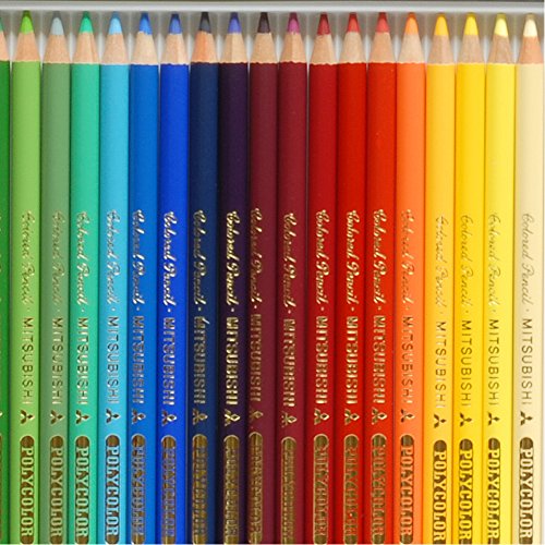 Mitsubishi Pencil K750036C Colored Pencils, Poly-Color No.7500, 36 Colors