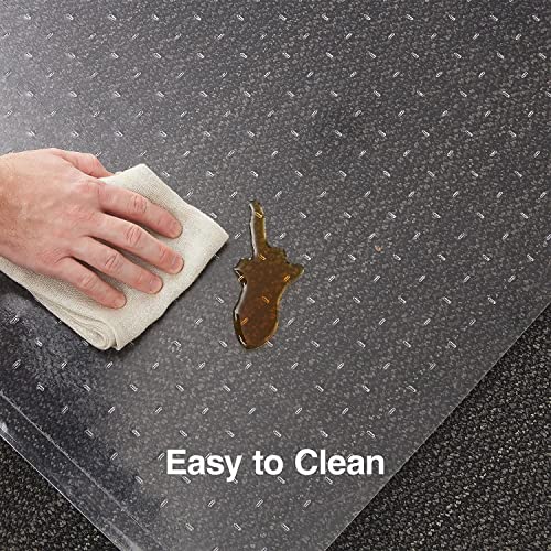 Staples Carpet Chair Mat, 46x60 Inch, High-Pile, Clear, 20361-CC