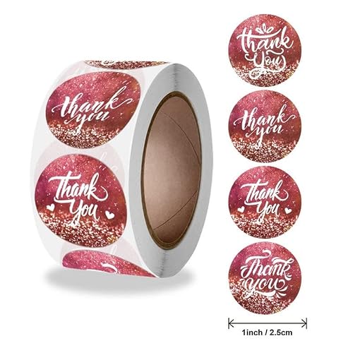 MVNOIRE Roll of Thank You Sealing Stickers Envelope Decoration