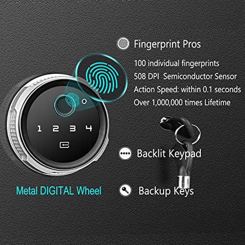 Biometric In‑Wall Safe Between Studs, Hidden Fingerprint Wall Safe