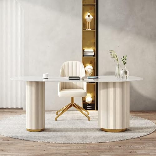 XIXSERTHIA Computer Desk Bright Desk Computer Integrated Desk Modern Simple Home Small Apartment Solid Wood Writing Desk Office Desk Office Desks(160 * 60 * 75cm)