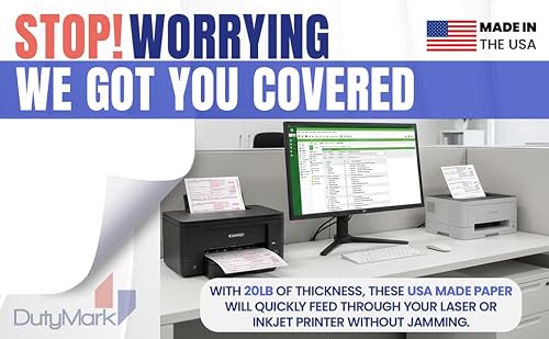 W2 Forms 2026 with Envelopes, Blank W2 4 Up Tax Forms 2026, 50 Employees kit, with Instructions in Back, Compatible with QuickBooks and Accounting Software, Idea for E-Filing, 50 Self Seal Envelopes
