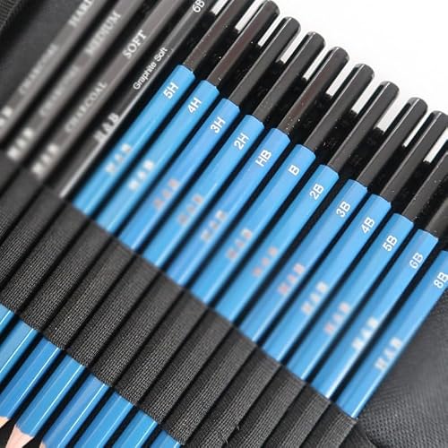 33 Piece Sketch Drawing Pencil Set For Beginners Art Stationery