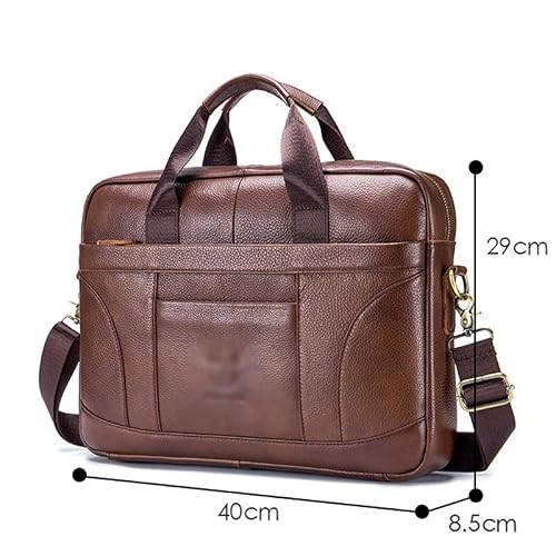 BFGRDDW Briefcase Can Be Used For Laptop Leather Shoulder Messenger Bag For Office Tote