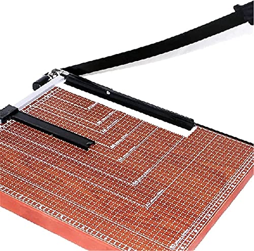 KouRy Paper Cutter A4 Paper Cutter Trimmer Guillotine Heavy Duty Gridded Base Trimmer for Office Home Use (Brown)