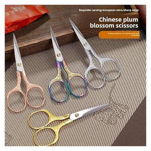 Vintage Stainless Steel Embroidery Scissors - 50PCS Tailor Shears for DIY Sewing and Crafting(Rose gold 50pcs)