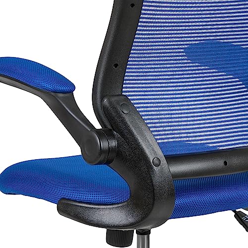 Flash Furniture Mesh Adjustable Ergonomic Drafting Chair, Blue