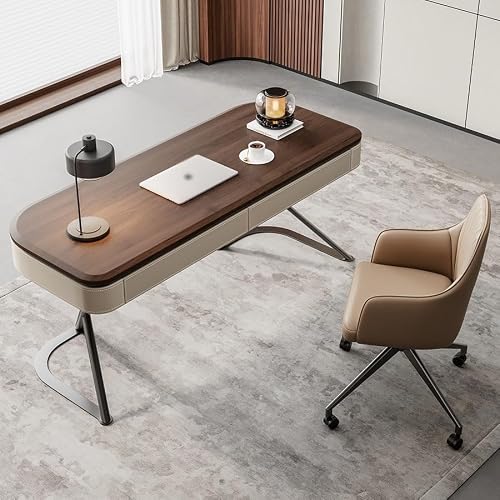 XIXSERTHIA Computer Desk Solid Wood Desk Modern Minimalist Home Living Room Study Desk Bedroom Computer Desk Study Writing Desk Office Desk Office Desks(180 * 70 * 75cm)
