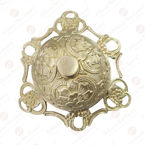 Adonai Hardware "Ehud" Brass Decorative Table Calling Bell - Matte Brass Unlacquered