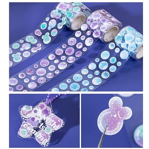 UOHLCX Dream Bubble Decorative Adhesive Tape Washi DIY Scrapbooking Sticker Label