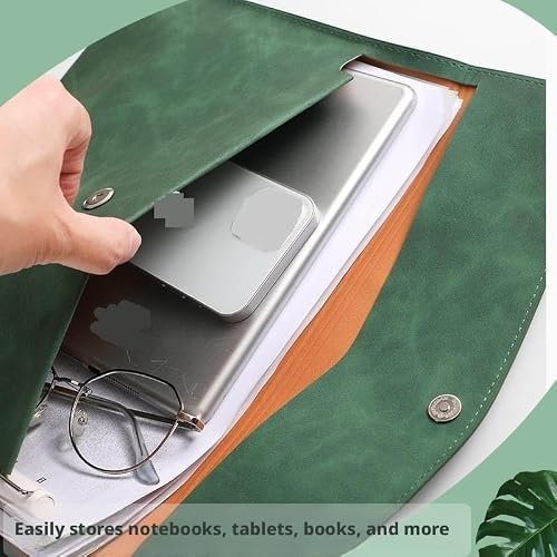 Briefcases for Men A4 Leather Document Folder, Waterproof