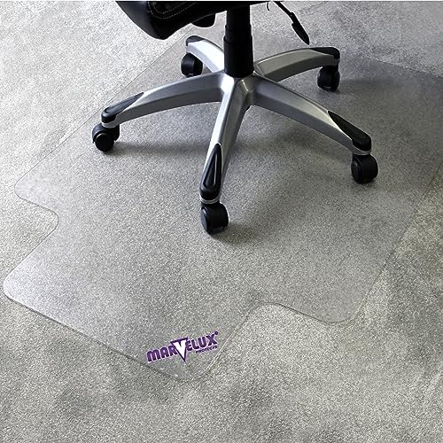 Marvelux Durable Polycarbonate Office Chair Mat for Hard Floors 47" x 53"
