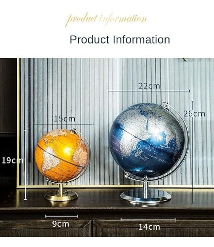 JDXQBLD World Globe 14/20/23cm English Globe World Map Teaching Demonstration Office Study Desktop Living Room Home Decoration Office Supplies Globe