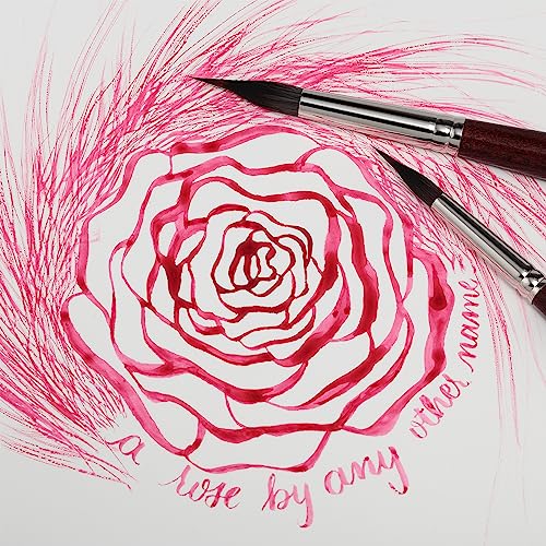 Creative Mark Mimik Reservoir Synthetic Kolinsky and Squirrel Liner Brushes - Wet Media Reservoir Brush for Paint, Acrylics, Watercolors Ideal for Artists, Calligraphers - Size #10