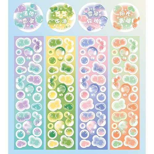 UOHLCX Dream Bubble Decorative Adhesive Tape Washi DIY Scrapbooking Sticker Label