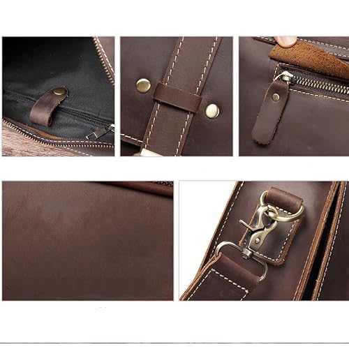 ZUIAI Men Briefcase Business Messenger Bags Male Vintage Shoulder Bag Men's Large Laptop Travel Bags