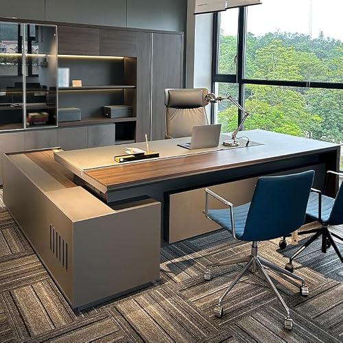 LINKIO Home Office Desks Manager Office Modern Boss Supervisor Desk Office Large Desk Workbench Computer Table Desk