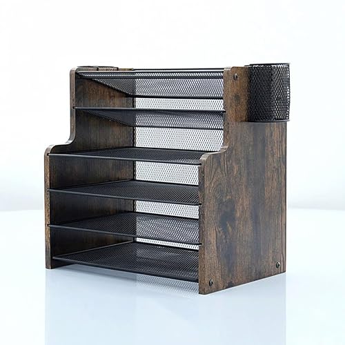 cfycfy987 file organizer File Management Rack Office Supplies Storage Pen Holder Desktop Stationery Notebook Organizing Desk