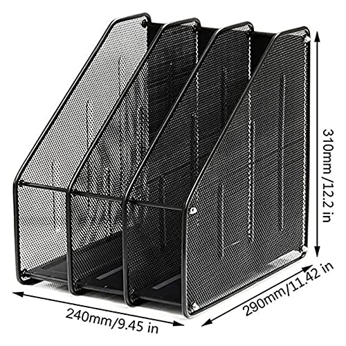 UHRLGHS Magazine Rack File Magazine Folder Holder File Rack Magazine Rack Office Storage Box Desktop Metal File Holder Office Desk A4 File Storage Box School Office Family File Storage File Organizer