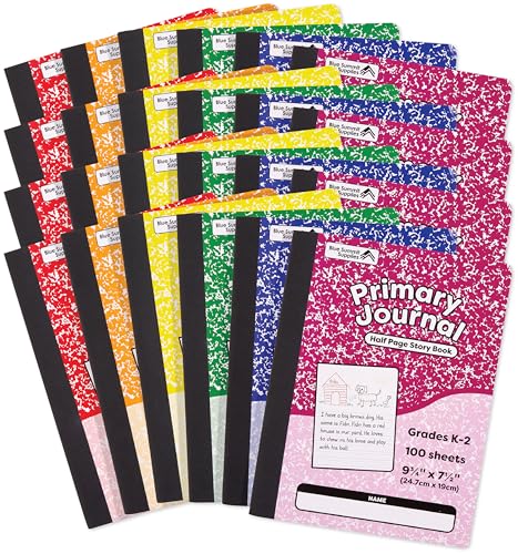 Blue Summit Supplies 24 Primary Journal Composition Notebook K-2, Half Page