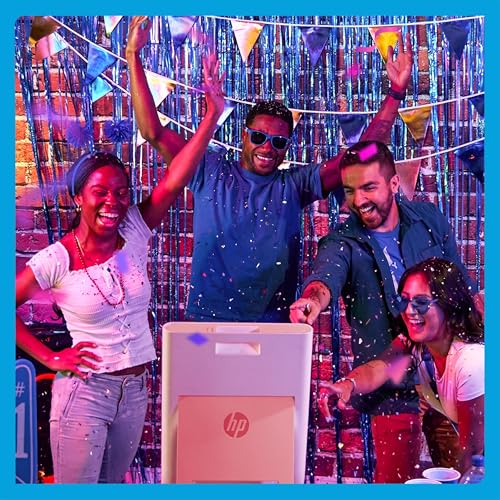 HP Sprocket Photo Booth Machine Instant Color Photo Printer (Pink) Gift Bundle + Zink Paper (110 Sheets) + Padded Carrying Case + Premium Screen Protector (2) + Decorative Sticker Frames (15)
