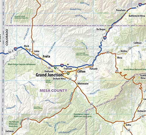 Colorado Laminated Wall Map (60” Wide x 40” high)