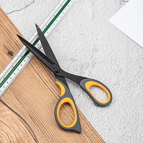 DSWMY Craft Scissors, Craft Scissors Household Kitchen Large Multifunctional Office Tailor Handmade Adult Small Black Blade Coated Pointed