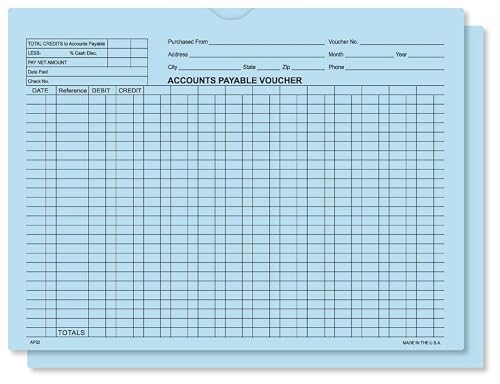Accounts Payable Voucher 9" x 12" Dealer Deal Jackets Envelopes - Blue (Package of 100)
