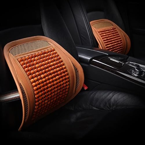 DDYYDS Car Back Support Cool Lower Massage Beads Lumbar Cushion for Seat Backrest Office Chair