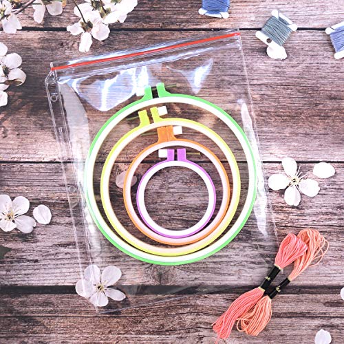 StoreSMART – Zip-Top Embroidery & Cross-Stitch Hoop Holder Binder Page – 8 ½” x 11” - 50-Pack - (VH309-HOOP-50)