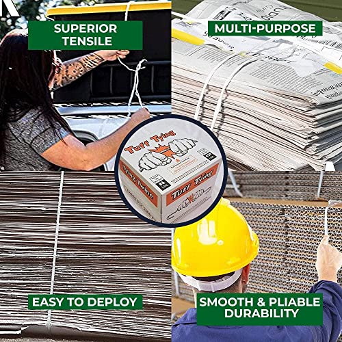 SGT KNOTS Tuff Tying Twine - Polypropylene, UV, Moisture and Chemical Protection Twine for Commercial Bundling, Packaging (1 ply - 8500ft, White)