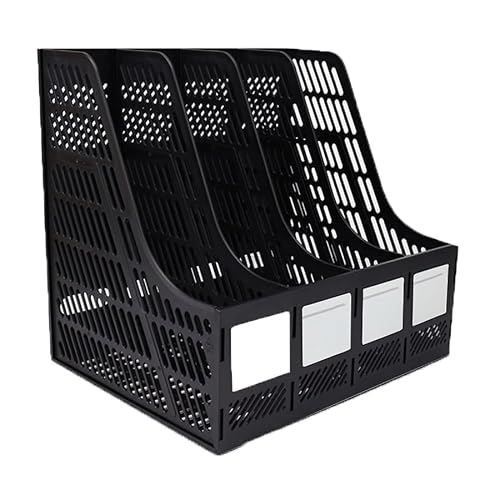 cfycfy987 file organizer Office Desktop File Frame Data Rack Folder Archive Bookshelf Desk(Black)