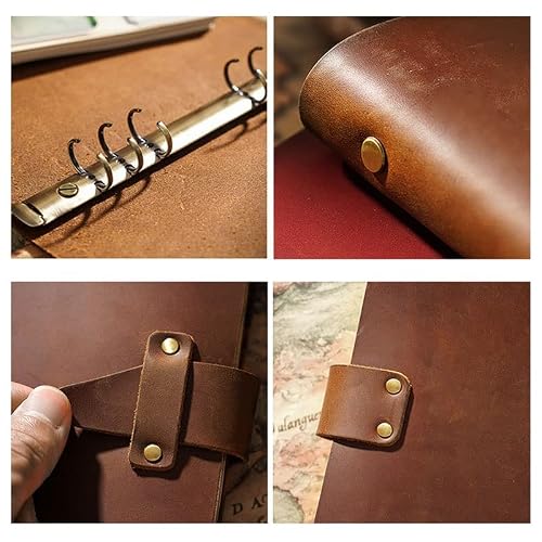 GFHSKRPL Notebook Planner A6 Retro Spiral Flipchart Planner Diary Office Business Stationery(With grid paper)