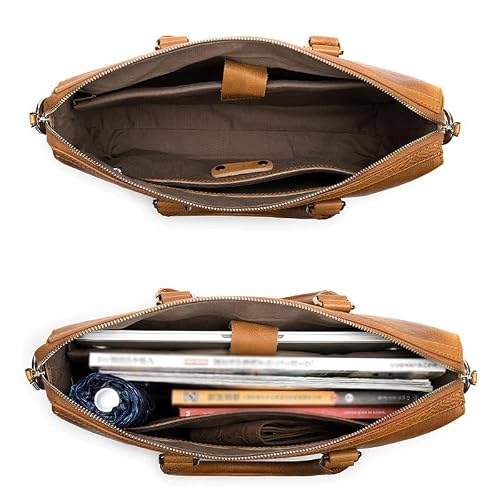 BXNSDFS Vintage Men's Briefcase Business Computer Handbag Handmade Bag