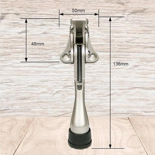 JSEIAJB Door Stopper Heavy Duty Mute Zinc Alloy Stops with Non-Slip Rubber Tip Hidden Wall Protector Hardware