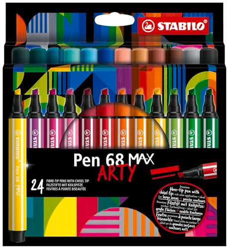 STABILO premium felttip pen with thick chisel tip Pen 68 MAX