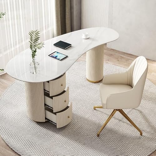 XIXSERTHIA Computer Desk Bright Desk Computer Integrated Desk Modern Simple Home Small Apartment Solid Wood Writing Desk Office Desk Office Desks(140 * 60 * 75cm)