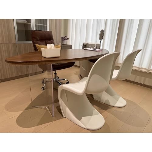 LINKIO Home Office Desks Solid Wood Special-Shaped Boss Office Work Desk, Storage Desk with Side Cabinets, Suitable for Business and Home Computer Table Desk(220x75x75cm)