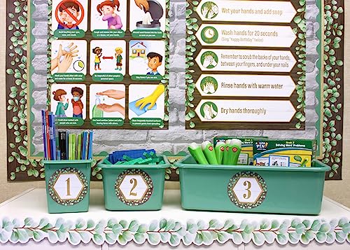 Teacher Created Resources Eucalyptus Green Plastic Book Bin 6-Pack (TCR2088686)