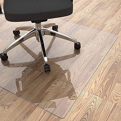 Office Chair Mat for Hardwood Floor，4x17.7 FT Clear Vinyl Plastic Floor Runner Protector, Non Skid Transparent Hardwood Floors Carpet Protector Waterproof Rugs Pad Clear 1.5 mm Thick