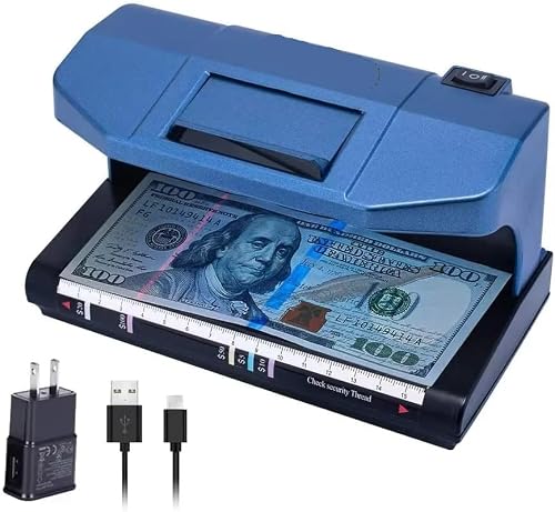 UV Portable Counterfeit Banknote Detector LCD Display Fast Counting